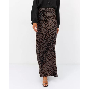 Stylish Women's Leopard Print Satin Maxi Skirt for 2025
