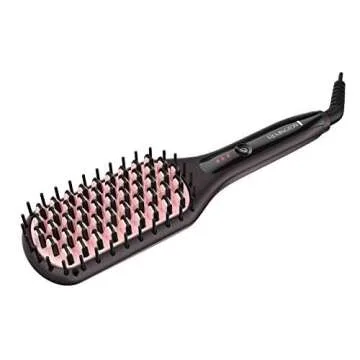 Remington Remington pro pearl full size ceramic heated smoothing brush purple cb7400p, Black