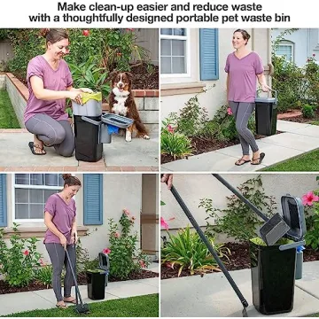 PetFusion Outdoor Pet Waste Disposal Trash Can Super Odor Control