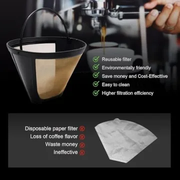 Medelco #4 Reusable Coffee Filter for Eco-Friendly Brew