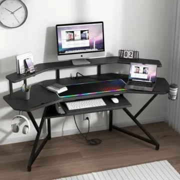 Auromie 72" Gaming Desk - Style Meets Functionality