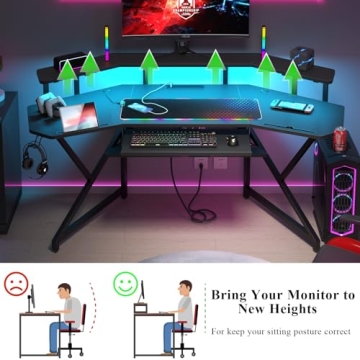 Auromie 72" Gaming Desk - Style Meets Functionality