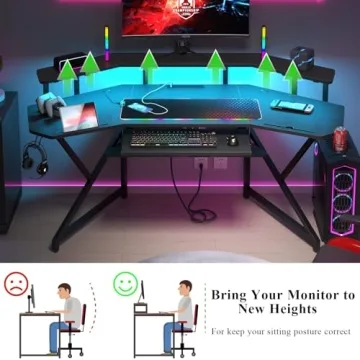 Auromie 72" Gaming Desk - Style Meets Functionality