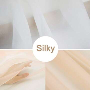 BIT.FLY Sheer Scarf Organza Table Swags Wedding Decor for Birthday Party & Home Table Runner 394 x 53 Inch, Table Skirt, Stair Bow, Valance, Backdrop Curtain Decoration (White, 1 Pack)