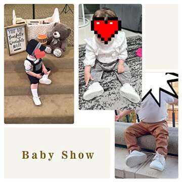 Meckior Infant Baby Boys Girls Classic PU Leather Wedding Loafers Brogue Toddler Oxford Dress Shoes First Steps Walking Flat Lazy Crib Shoe