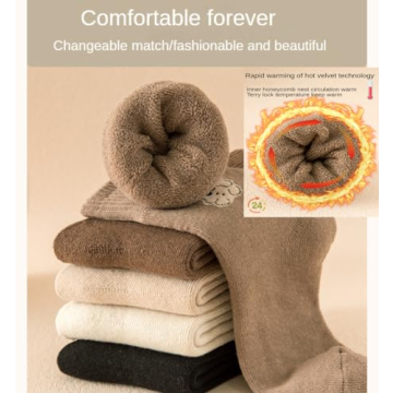 Teddy Bear Winter Socks Cute Fluffy for Women Girls Gifts