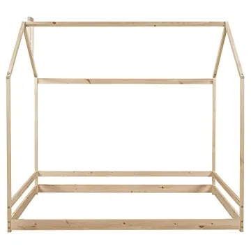 Merax Full Size Wood House Bed for Kids and Teens