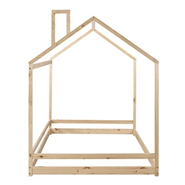 Merax Full Size Wood House Bed for Kids and Teens