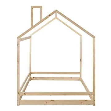 Merax Full Size Wood House Bed for Kids and Teens