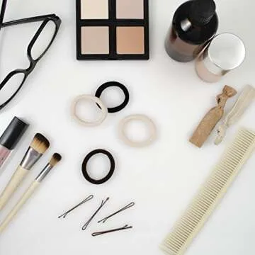 Cyndibands Seamless Hair Ties - Dark Brown - Gentle Hair Ties No Damage, Standard Size 1.5 Inch, Soft and Stretchy Nylon Fabric Ponytail Holders - 12 Count