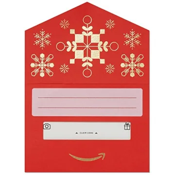 Amazon Gift Card Red Gold Mini Envelope Perfect Present
