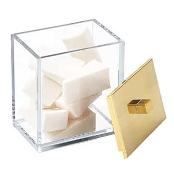 mDesign Apothecary Canister for Stylish Bathroom Organization