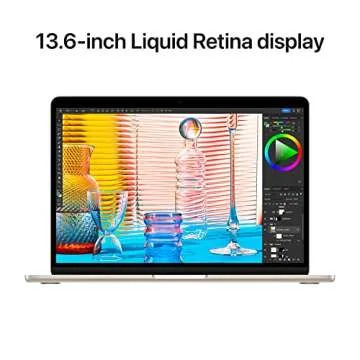 Apple 2022 MacBook Air M2 Chip (13-inch, 8GB RAM, 256GB SSD Storage) (QWERTY English) Starlight (Renewed Premium)