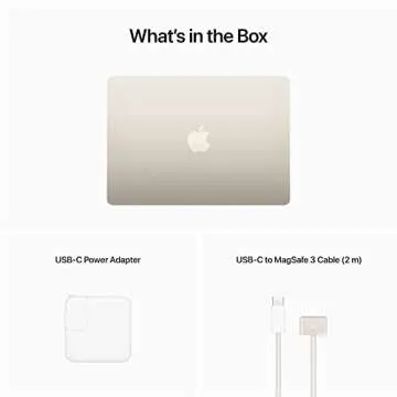 Apple 2022 MacBook Air M2 Chip (13-inch, 8GB RAM, 256GB SSD Storage) (QWERTY English) Starlight (Renewed Premium)