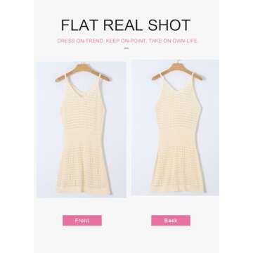 Dokotoo Women's Scoop Neck Crochet Swim Cover Up