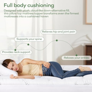 OLANLY Queen Mattress Topper Cooling Bamboo Pillow Top