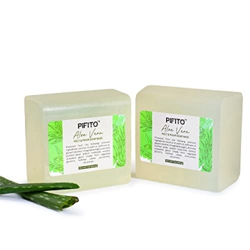 Pifito Aloe Vera Melt and Pour Soap Base (2 lb) │ Premium 100% Natural Glycerin Soap Base │ Luxu...