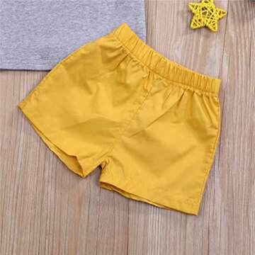 Toddler Baby Girls Boys Twins Clothes Brother Sister Matching Outfits Short Sleeve Tops+Shorts Outfit Set (Brother, 12-18 Months)