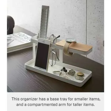 YAMAZAKI Wood & Steel Desk Organizer - Stylish Storage