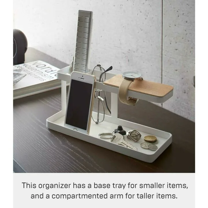 YAMAZAKI Wood & Steel Desk Organizer - Stylish Storage