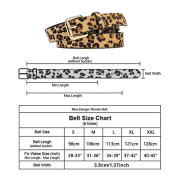 Stylish Miss Danger Leopard Belt for Women - Quality Leather
