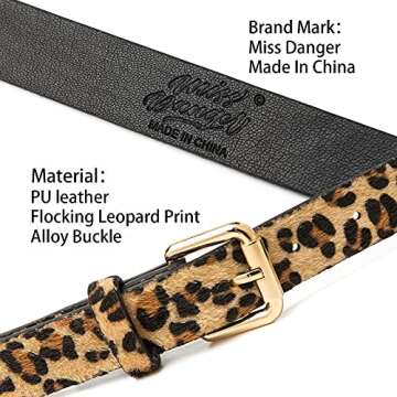 Stylish Miss Danger Leopard Belt for Women - Quality Leather