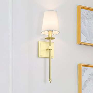 XiNBEi Brass Wall Sconces Set 2 for Stylish Indoor Lighting