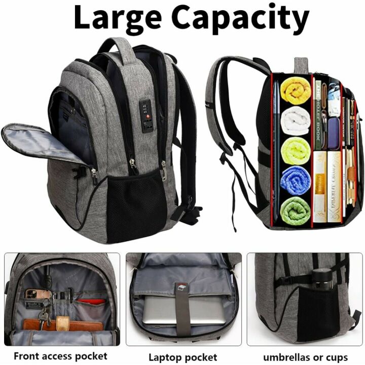 Travel Laptop Backpack with USB Charging Port