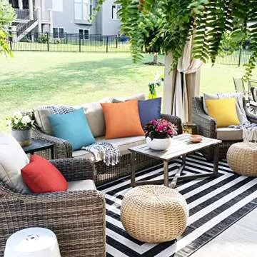 ReeQuo Yellow Waterproof Outdoor Pillow Covers - Set of 2