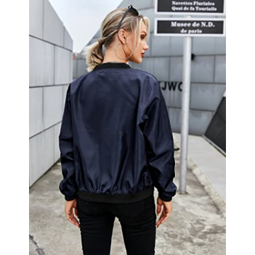 Stylish Zeagoo Women’s Lightweight Bomber Jacket
