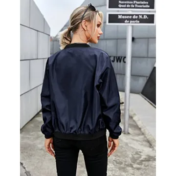 Stylish Zeagoo Women’s Lightweight Bomber Jacket