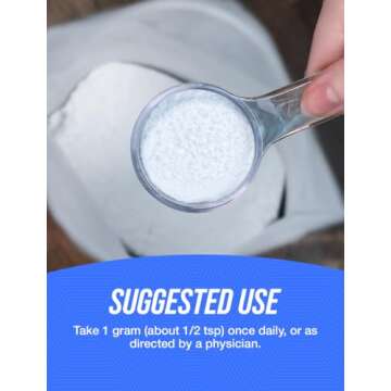 BulkSupplements.com Ascorbic Acid Powder - Vitamin C Supplement, Ascorbic Acid Food Grade - Powdered Vitamin C, Immune Support - Gluten Free, 1g per Serving, 500g (1.1 lbs) (Pack of 1)