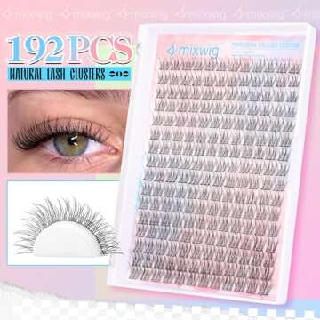 Natural Lash Clusters Wispy Eyelash Clusters 192PCS Individual Lashes CC Curl Natural Cluster Lashes...