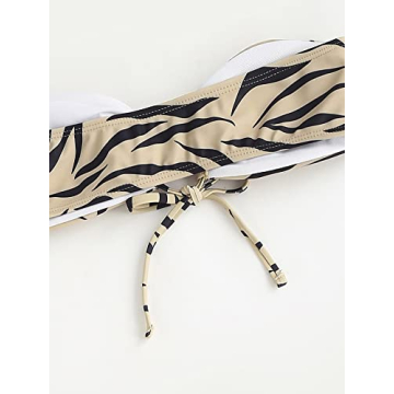 Milumia Strapless Bikini Top - Chic Khaki Knotted Swimwear