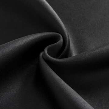 Joydeco Black Blackout Curtains 96 Inches Long, Thermal Insulated Black Out Curtains 2 Panels Set for Bedroom, Room Darkening Drapes for Living Room Window (W52 x L96 Inch, Black)