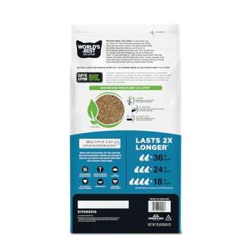 WORLD'S BEST CAT LITTER Multiple Cat Lotus Blossom Scented 15-Pounds - Natural Ingredients, Quick Cl...