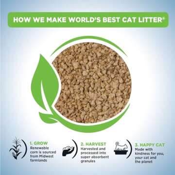 WORLD'S BEST CAT LITTER Multiple Cat Lotus Blossom Scented 15-Pounds - Natural Ingredients, Quick Clumping, Flushable, 99% Dust Free & Made in USA - Floral Fragrance & Long-Lasting Odor Control