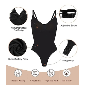 Transformative SHAPERX Bodysuit for Comfortable Tummy Control