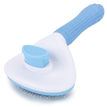 Depets Self Cleaning Slicker Brush, Dog Cat Bunny Pet Grooming Shedding Brush - Easy to Remove Loose...