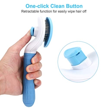 Depets Self Cleaning Slicker Brush for Dogs and Cats