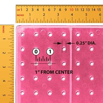 Azar Displays 701414-PNK Rotating Display Stand - 4-Sided Display Racks Peg Display Carousel (14” W x 14” D x 20” H) - Easy Assemble Revolving Display for Retail - Pegboard Organizer, Pink