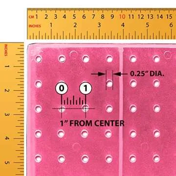 Azar Displays 701414-PNK Rotating Display Stand - 4-Sided Display Racks Peg Display Carousel (14” W x 14” D x 20” H) - Easy Assemble Revolving Display for Retail - Pegboard Organizer, Pink