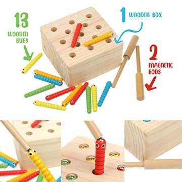 Boxiki Kids Wooden Montessori Toy for Kids and Toddlers