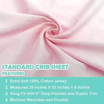 Soft Breathable 100% Cotton Crib Sheets for Babies
