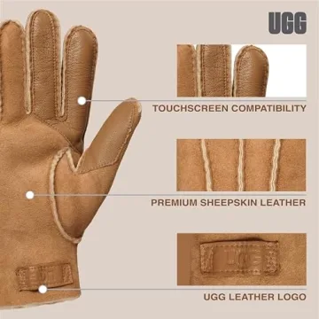 UGG Men's Contrast Sheepskin Gloves - Warm & Stylish