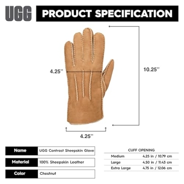 UGG Men's Contrast Sheepskin Gloves - Warm & Stylish