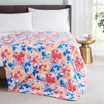 Topcee Weighted Blanket (15lbs 48"x72" Twin Size) Cooling Breathable Heavy Blanket Microfiber Material with Glass Beads Big Blanket for Adult All-Season Summer Fall Winter Soft Thick Comfort Blanket