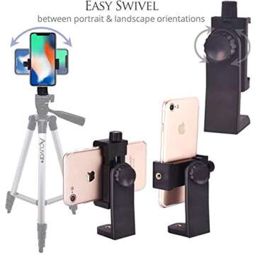 Acuvar 50" Smartphone/Camera Tripod Fits All Smartphones with Remote