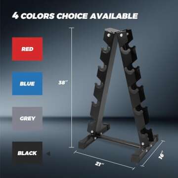 RitFit 250LB Rubber Hex Dumbbell Sets with Weights Rack, Multiple Color Choices Available, Great Gym Equipment for Home, Strength Training, Workouts (250LB, Black)