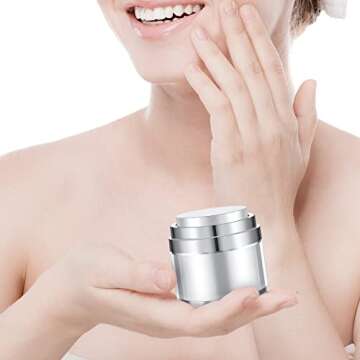 4 Pack Airless Pump Jars for Skincare on the Go